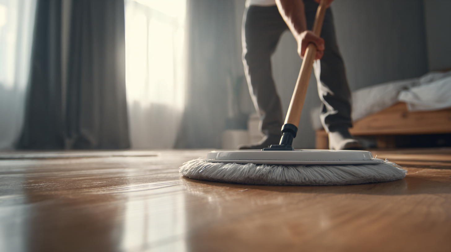 Premium hardwood floor maintenance in a prestige executive office in Paris