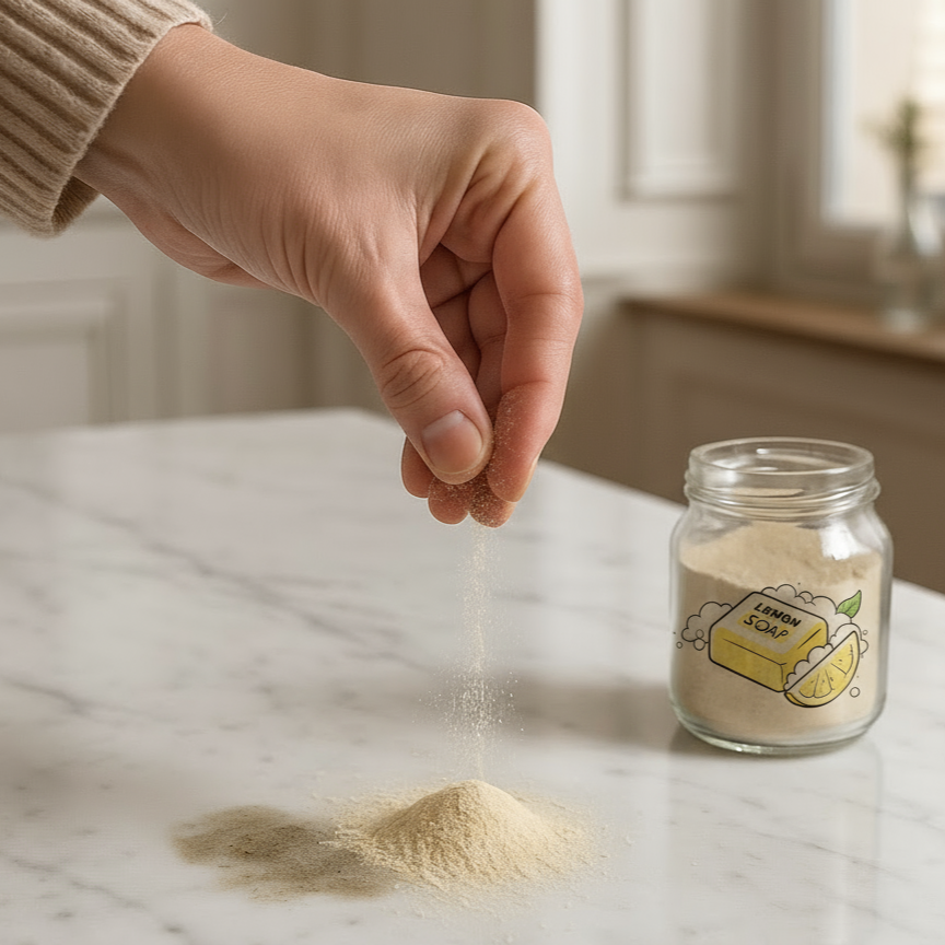 Lemon Soap product used for luxury residence maintenance